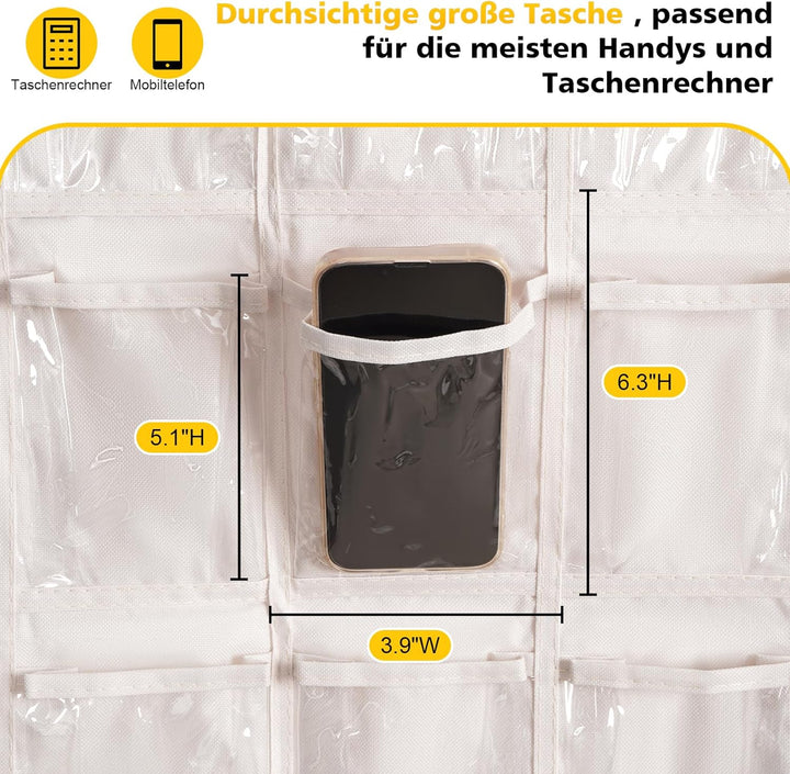 36 Klare Taschen Aufbewahrungstasche Für Klassenzimmer, Handy Organizer Klassenzimmer, Handygarage S