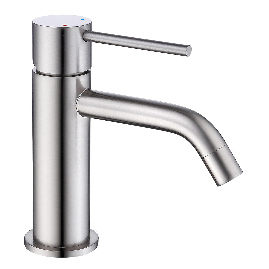 Wasserhahn Bad Gebürstetes Nickel Edelstahl, Anti Korrosion Bleifrei Unterdruck Waschbecken Armature