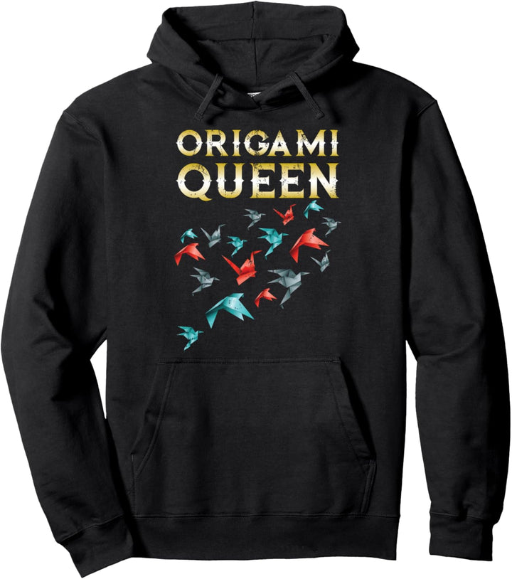Papier Faltkunst Frauen Mädchen Geschenk Origami Königin Pullover Hoodie