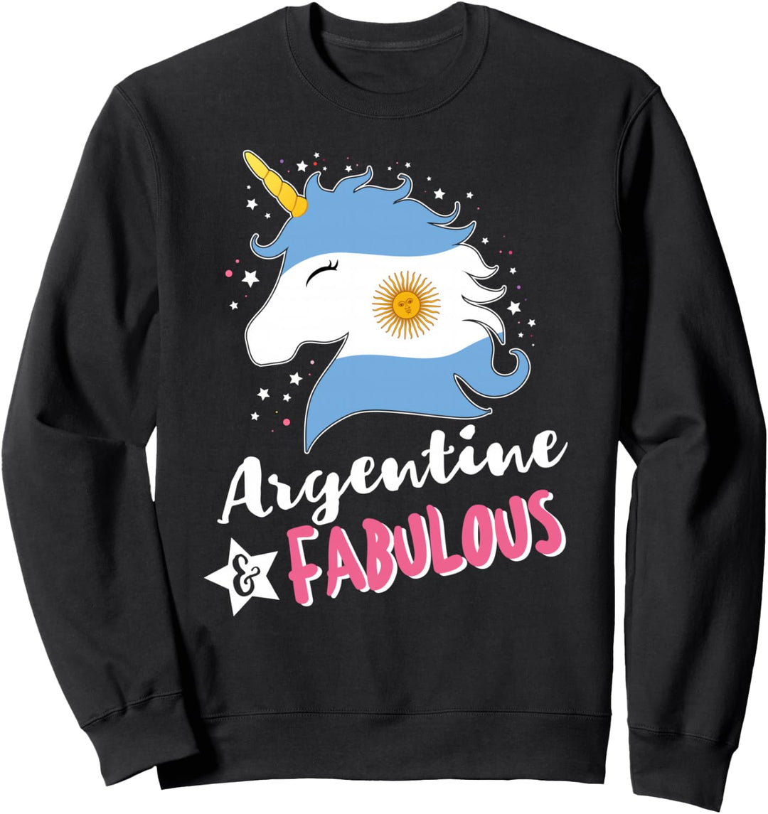 Argentinisches Einhorn Argentinien Flagge Sweatshirt