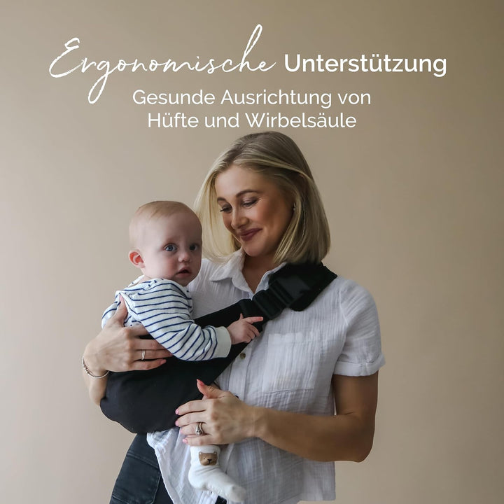 Boba Buddy Hüfttrage Baby bis Kleinkind -100% Baumwoll Babytrage Seitlich, Kindertrage mit verstellb