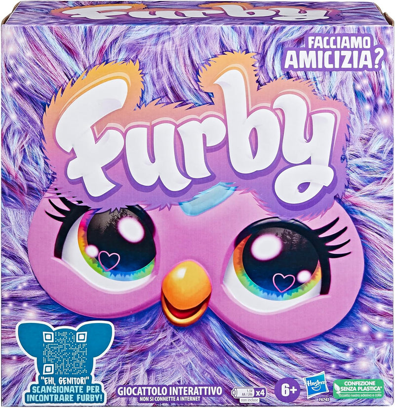 Furby Lila Interaktives Spielzeug mit Sprachaktivierung für Kinder ab 6 Jahren, 15 Modeaccessoires,