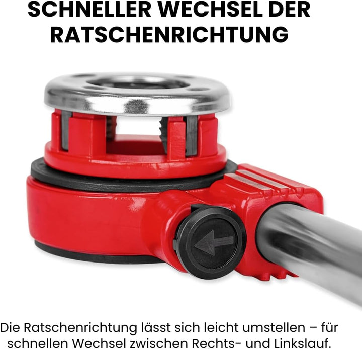 WALTER Gewindeschneidkluppensatz 6-tlg. | Gewindeschneider Set für Rohre (½", ¾", 1", 1¼") Aussengew