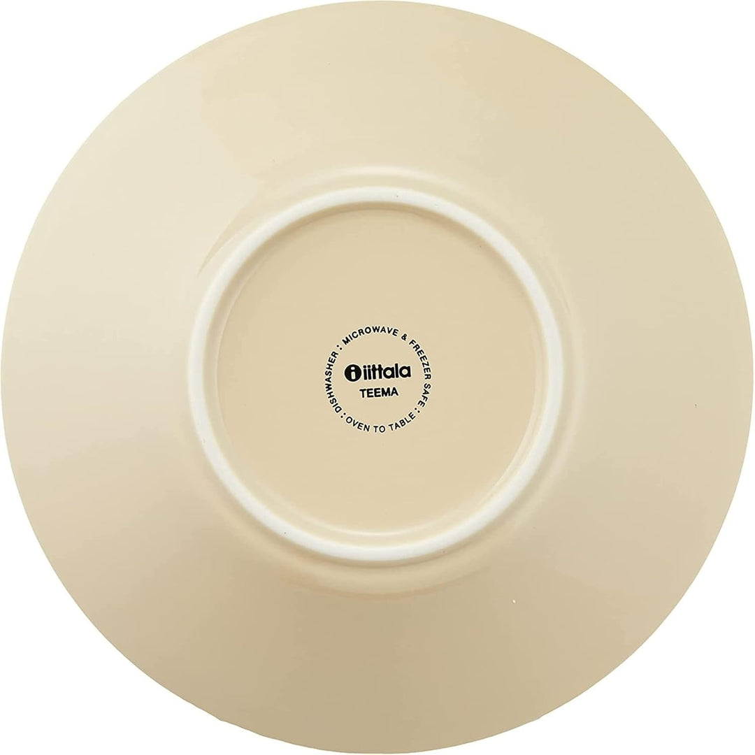 Iittala Teema Tiefer Teller aus Porzellan in der Farbe Leinen mit einem Durchmesser von 21 cm, Masse