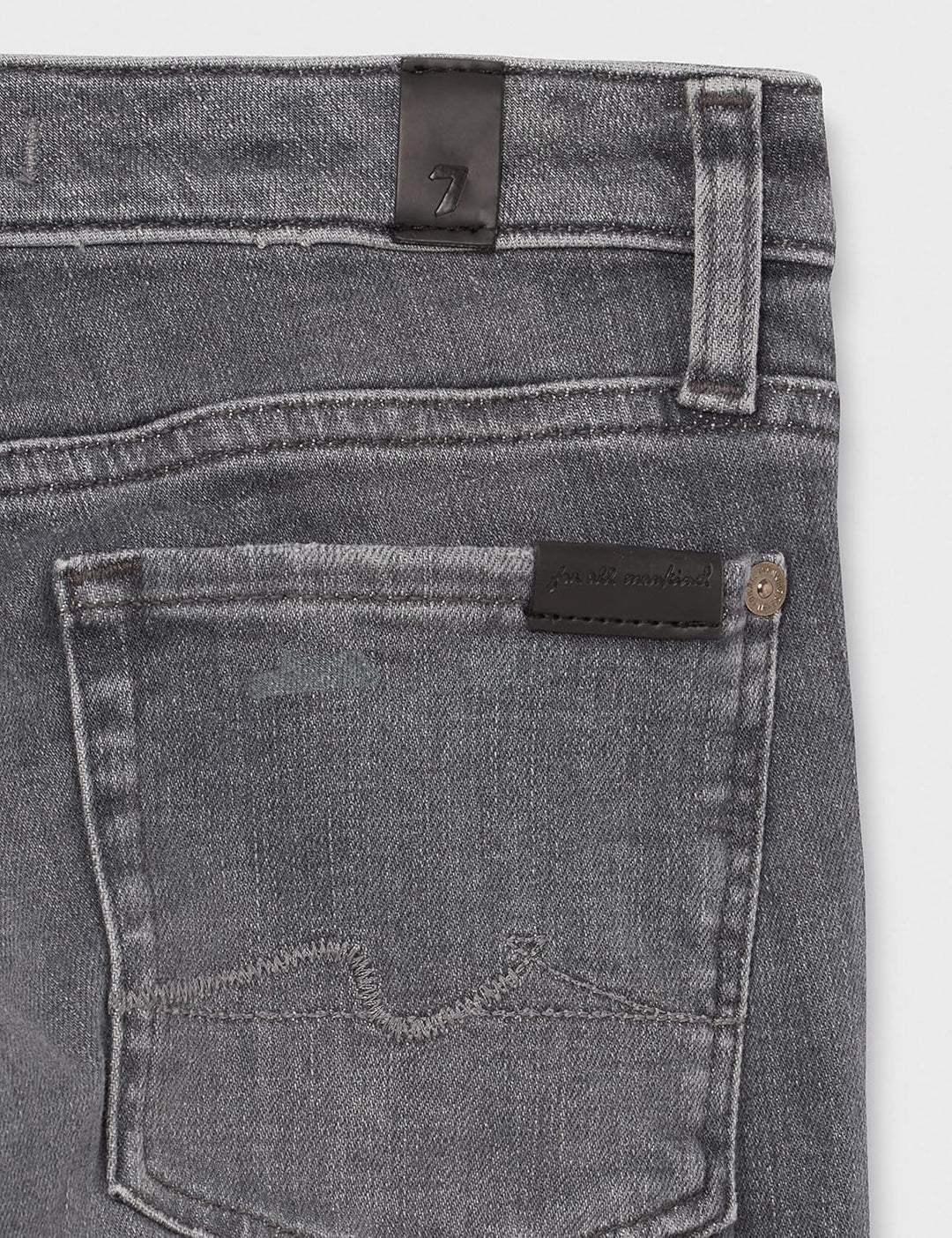 7 For All Mankind Damen Pyper Slim Illusion Jeans, Grau