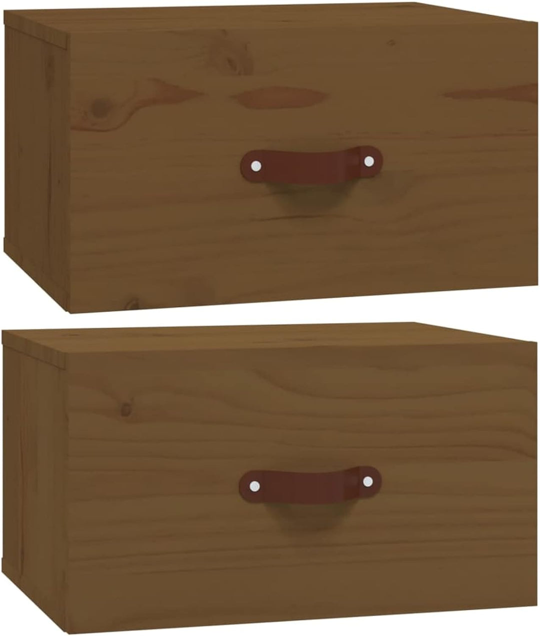 Tidyard 2 STK. Wand Nachttisch Hängend Nachtkommode Wandboard Nachttisch mit Schublade Massives Kief