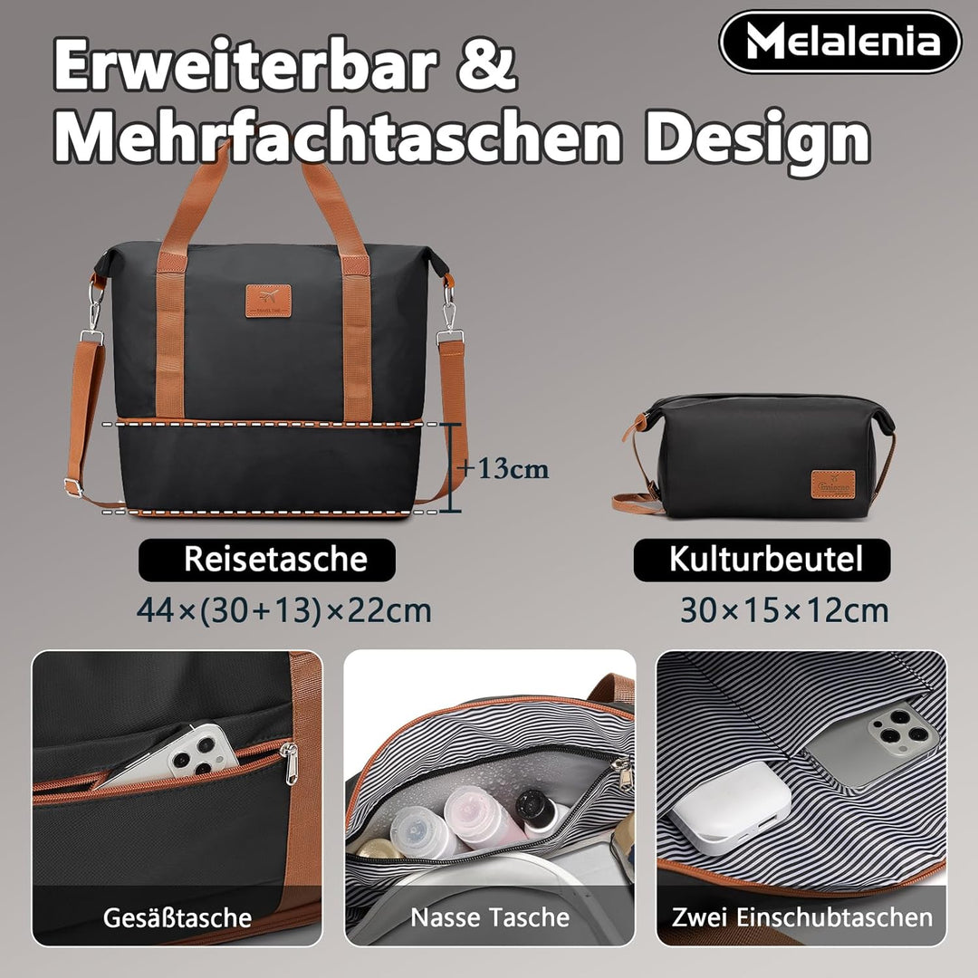 Melalenia Kofferset 7tlg Hartschale Leicht mit 4 Rollen und TSA-Schloss Der Gepäcksets Enthält 1 Kos