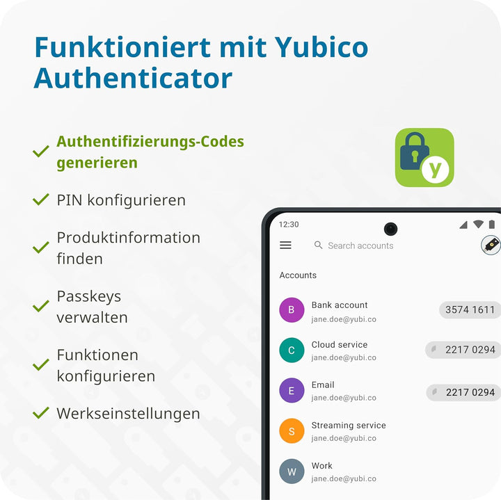 Yubico - YubiKey 5C Nano - Two Factor Authentication USB Security Key, Fits USB-C Ports 506040846151