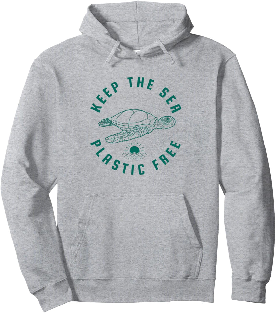 Keep The Sea Plastic Free Sea Turtle Pullover Hoodie