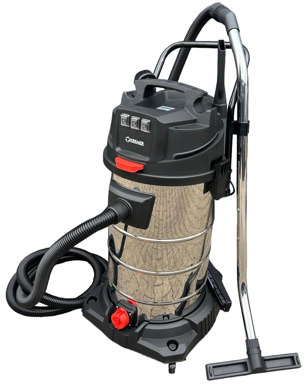 DeTec. Industriesauger 3000W Nass Trocken Sauger 100 Liter Edelstahl Behälter | Industrie Gewerbe St