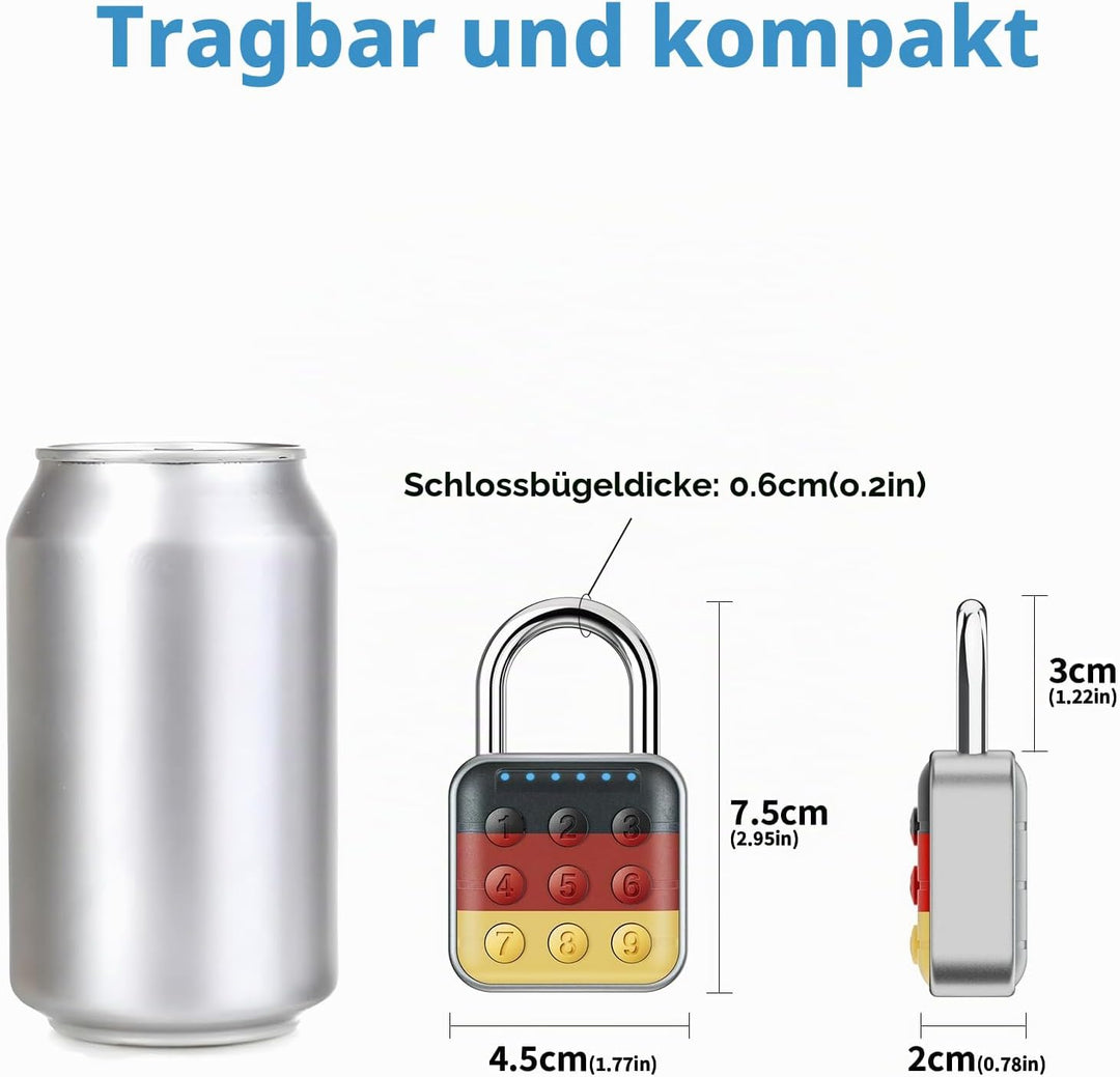 Zahlenschloss, Zahlenschloss für Spind, Schliessfachschloss & Gym Locker Lock - Hohe Sicherheit, ein