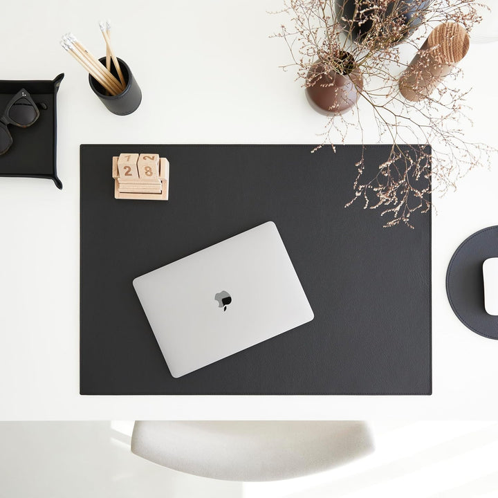 Eglooh - Iris - Taschenleerer aus echtem Leder Schwarz - Schreibtisch-Organizer mit modernem Design