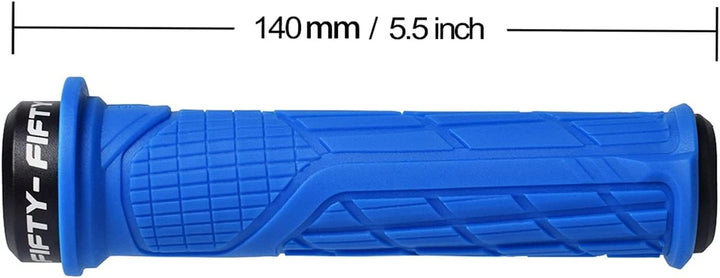 FIFTY-FIFTY MTB Griffe, Fahrradgriffe aus rutschfestem Gummi, Single Lock-on Fahrrad Griffe/Lenkergr