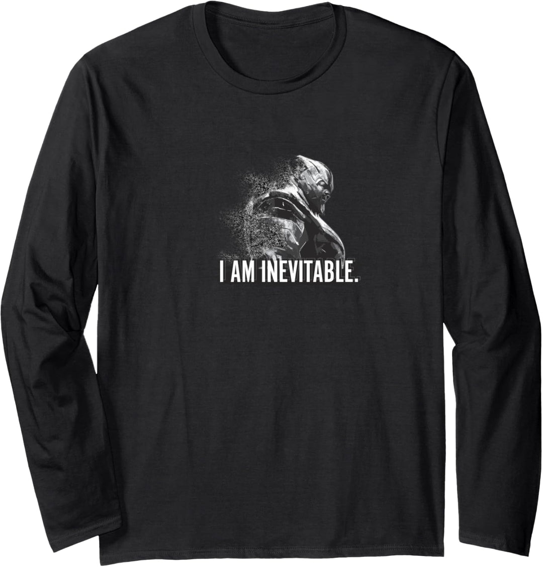 Marvel Avengers Endgame Thanos I Am Inevitable Portrait Langarmshirt
