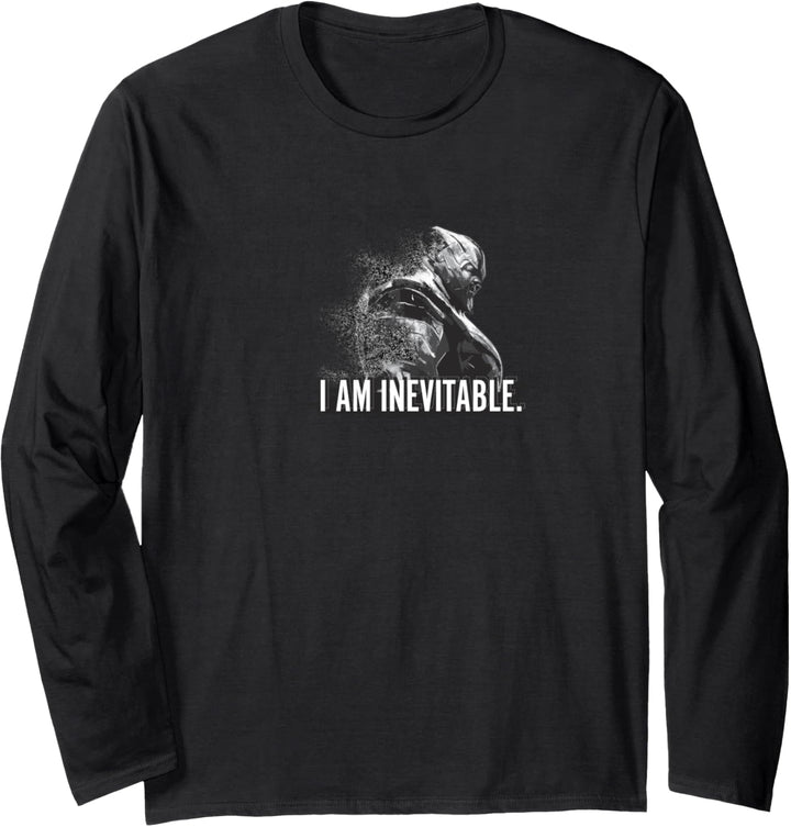 Marvel Avengers Endgame Thanos I Am Inevitable Portrait Langarmshirt