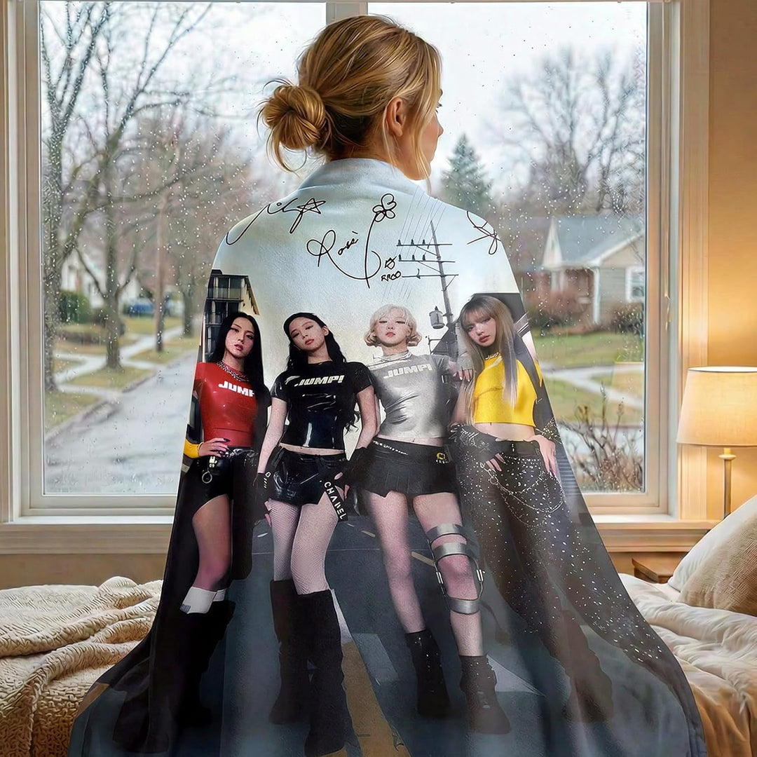 Blackpink Decke für Fans, Mehrzweck-Flanelldecke Superweiche Flanelldecke für Lounging Reisen Outdoo