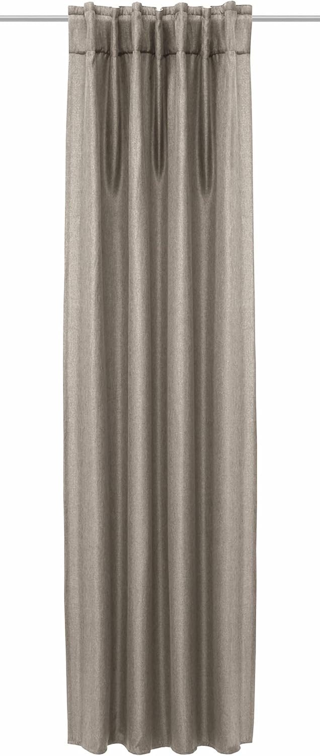 276008 Albani-Deko-Schal mit Gardinenband und verdeckten Schlaufen-DimOut/Jolie leinen / 245x135 cm,