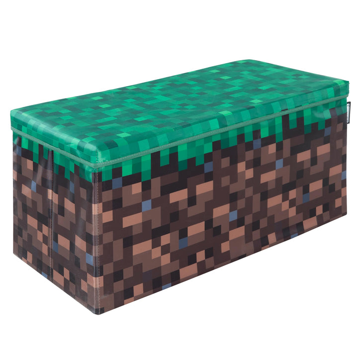 MINECRAFT - Sitz- und Aufbewahrungsbox, Grasblock, Kids, Bank, Grün