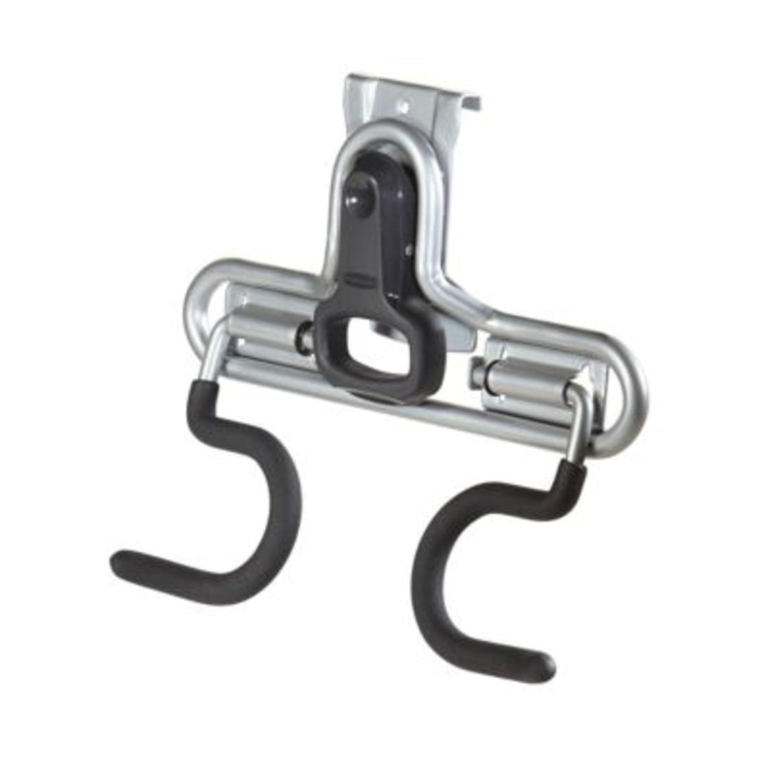 Rubbermaid Fasttrack 2-Griff-Haken Handle Hook Metallic|Powder-Coated Steel, 2-Griff-Haken