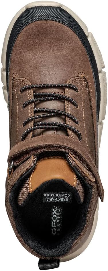 Geox Jungen J Flexyper Boy Sneaker 28 EU Dk Brown, 28 EU Dk Brown