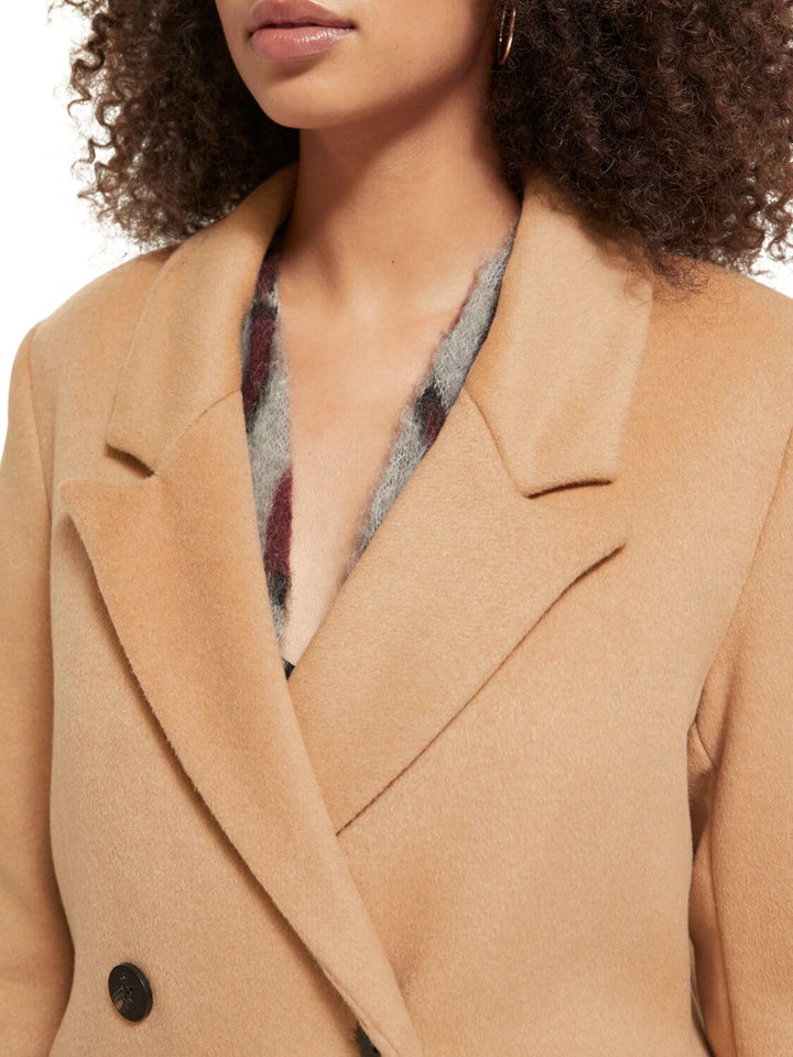 Scotch & Soda Damen Double Breasted Woolen Coat Wollmantel L Dune 1564, L Dune 1564