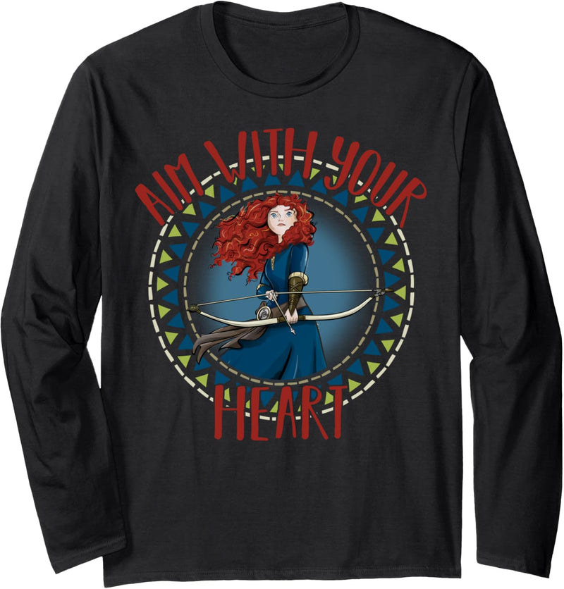 Disney Brave Merida Aim With Your Heart Circle Portrait Langarmshirt