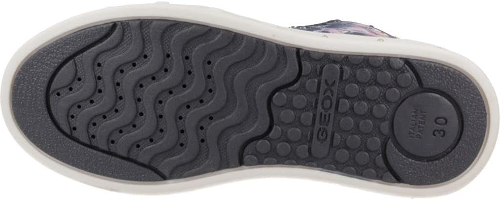 Geox Mädchen J Skylin Girl E Sneakers 34 EU Navy Platinum, 34 EU Navy Platinum