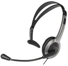 Panasonic RP-TCA430E-S Headset für alle Telefone mit 2,5mm Klinken-Anschluss, Silber/schwarz