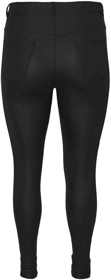 ONLY & SONS Damen Vmclora Hr Ss Coat Pants - K Curve Noos 46W / 32L Black/Detail:coated, 46W / 32L B