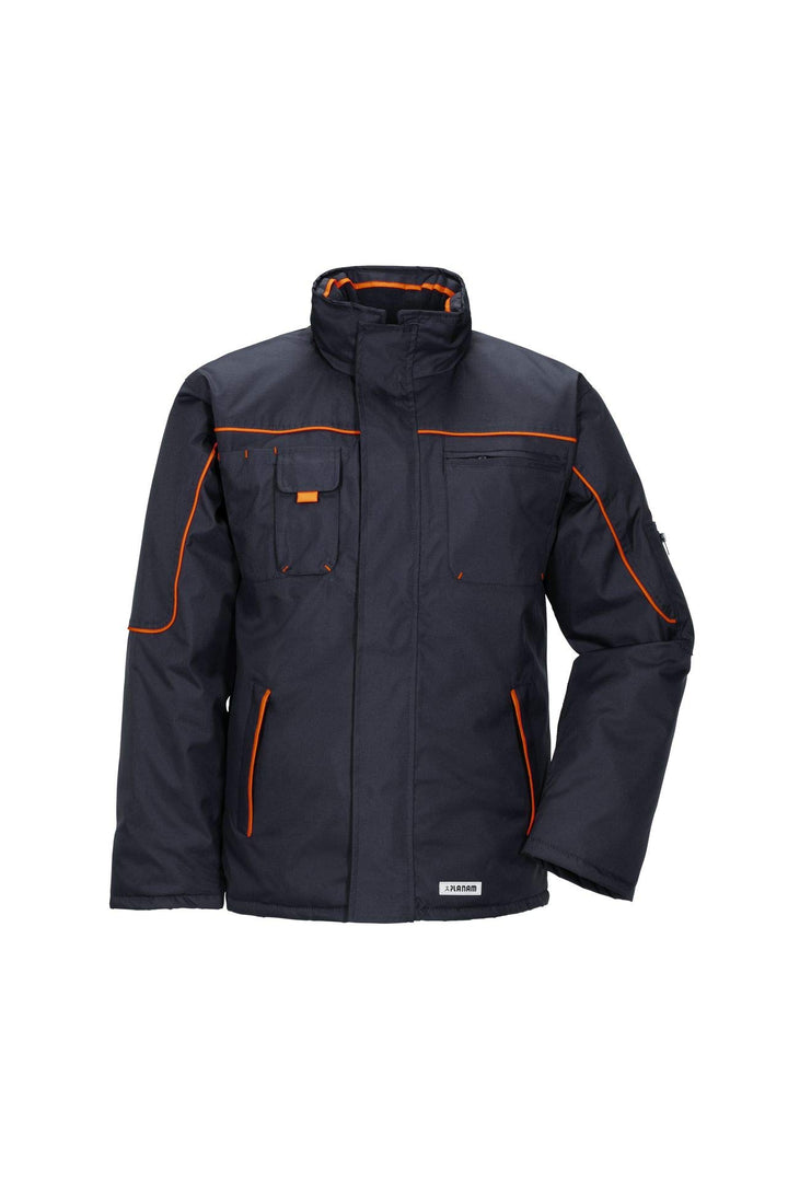 Planam Outdoor Winter Men's Piper Jacket Many Colours 3XL Marine/Orange, 3XL Marine/Orange