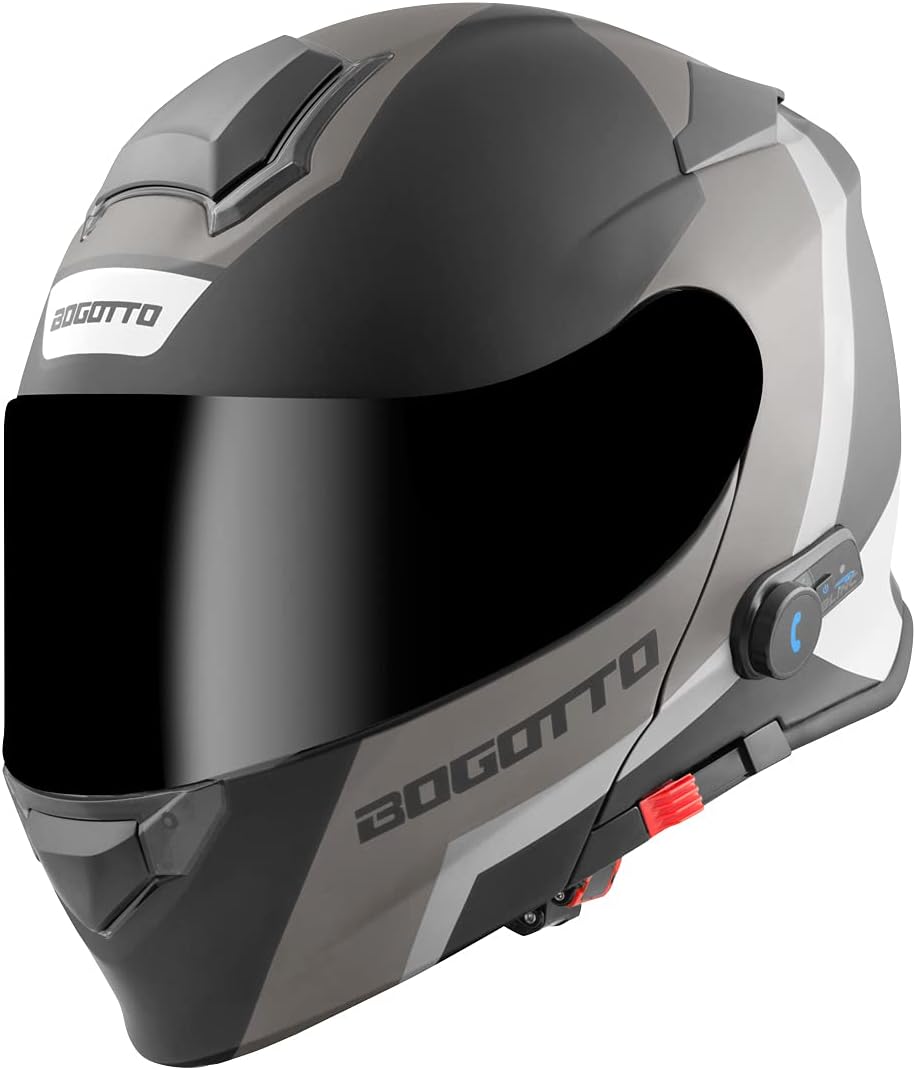 Bogotto V271 BT Zabu Bluetooth Klapphelm XS schwarz/grau, XS schwarz/grau