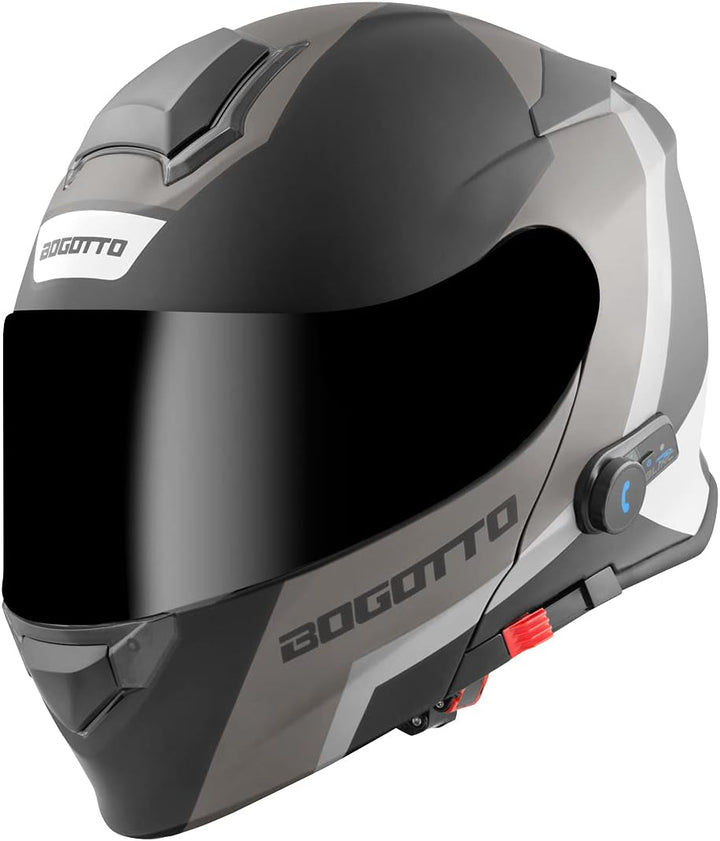 Bogotto V271 BT Zabu Bluetooth Klapphelm XS schwarz/grau, XS schwarz/grau