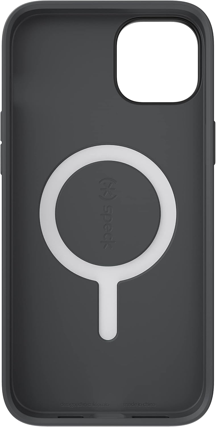 Speck CandyShell Pro + MagSafe - iPhone 14 Plus Hülle mit Microban-Beschichtung (Schwarz/Schiefergra