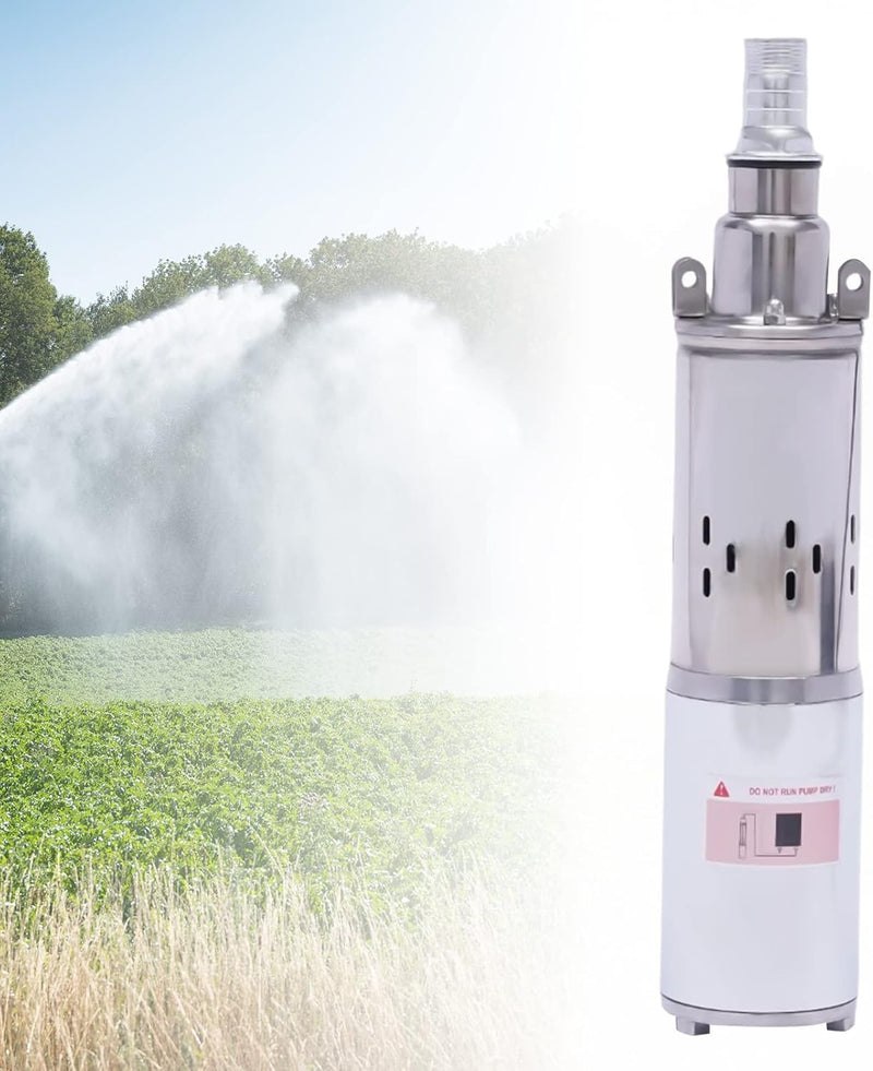 Tiefbrunnenpump 180W 12V 1200 L/h, Förderhöhe max. 34 m, Brunnenpumpe Tauchpumpe Pumpe Zisterne mit