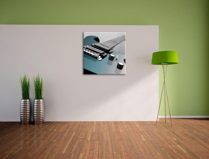 Pixxprint E-Gitarre als Leinwandbild/Grösse: 70x70 cm/Wandbild/Kunstdruck/fertig bespannt, 70x70
