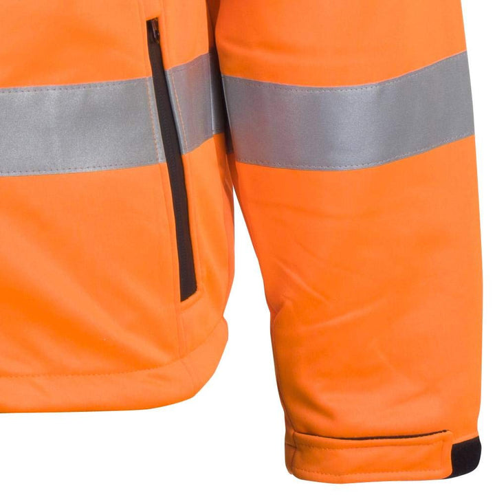 Prevent Warnschutz-Softshell-Jacken 8060O, leuchtorange, Gr. M M-5XL, M-5XL