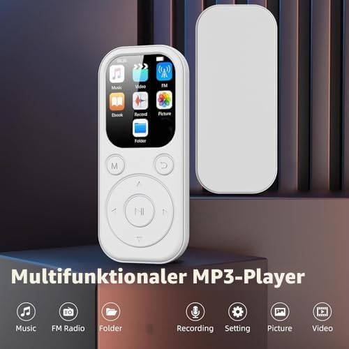 MP3 Player mit Bluetooth 5.4 &amp; HiFi Lautsprecher, 2,01 Bildschirm MP4 Player, Sprachaufzeichnung, 12