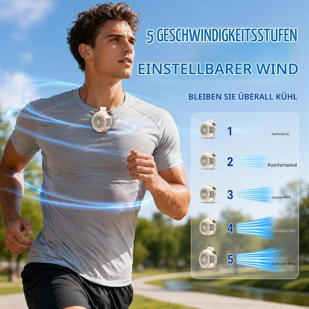 Yizemay Tragbarer Clip Ventilator, Taillenclip-Ventilator, Mini Ventilator Mit Clip, Bladeless Elect