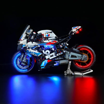 Fernbedienung Licht-Kit für Lego 42130 Technic BMW M 1000 Rr Motorrad Sammelbausatz (Nicht Lego), DI