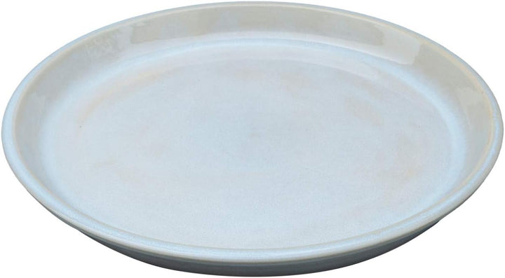 Vogeltränke/Teller/Untersetzer für Pflanzgefässe Blumentöpfe Blau Weiss Anthrazit glasiert aus Stein