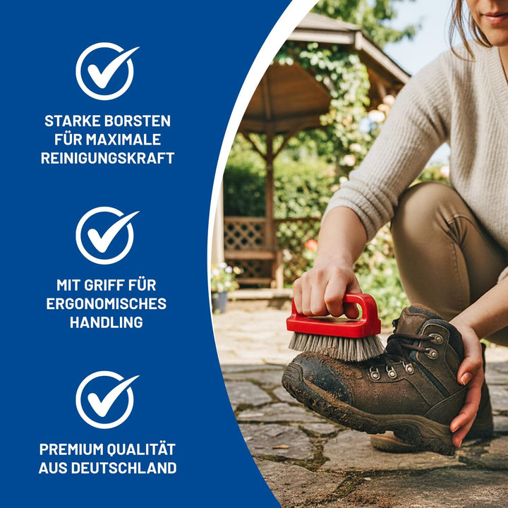 RIVAL Schuhputzset 6-teilig – Schuhbürsten-Set mit Glanz-, Auftrags- & Schmutzbürsten – Schuhpflege