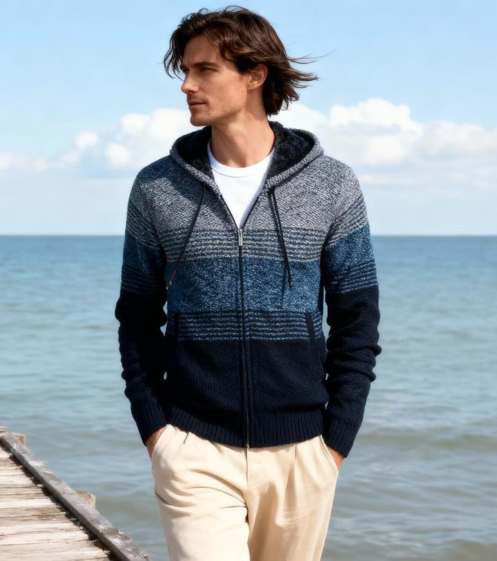 Shuanghao Herren Hoodie mit Kapuze Pullover Pulli Strick-Sweatshirt-Strickjacke-Cardigan, Freizeit-W