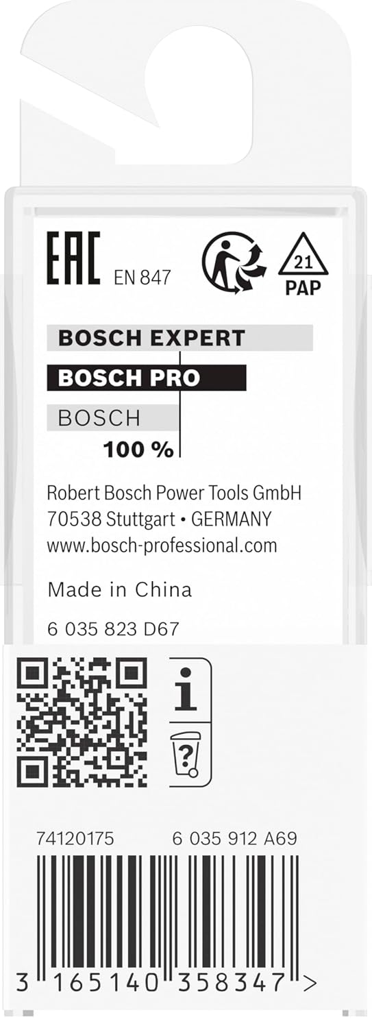 Bosch Professional Nutfräser Standard for Wood (für Holz, 10 mm, Arbeitslänge 25 mm, Zubehör Handfrä