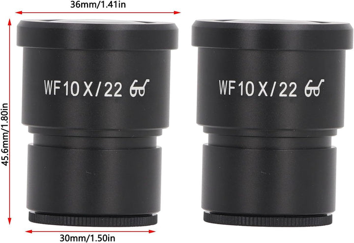 2 Stücke Mikroskopokular Aluminiumlegierung 10X Biologisches Okular 30mm Montagegrösse Mikroskope Ob