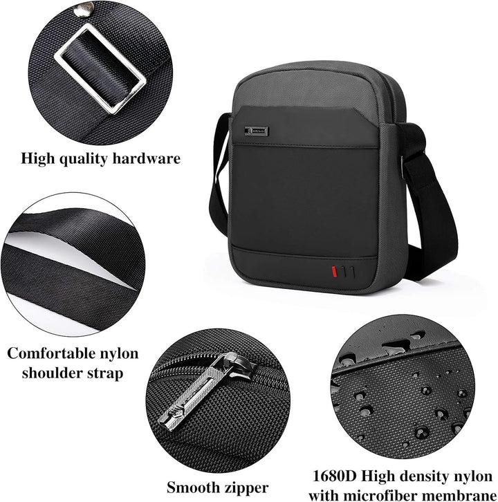 BAIGIO Herren Umhängetasche Kleine Schultertasche Herren Nylon Messenger Bag Oxford Business Tasche