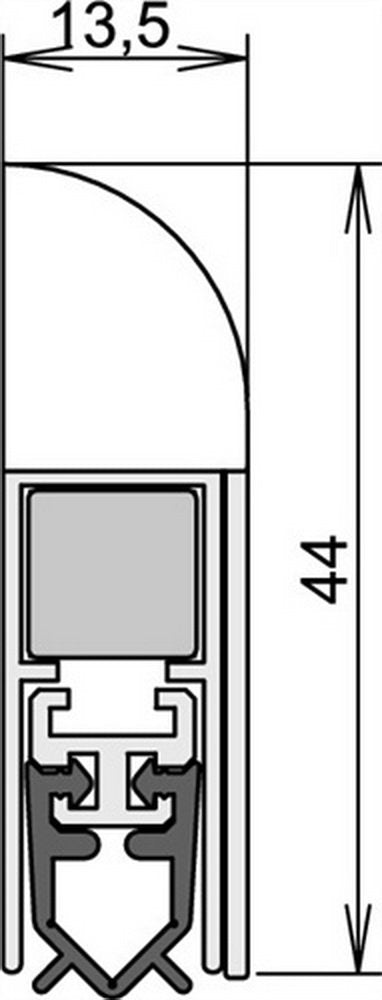 Athmer Türdichtung Wind-EX 1100 mm weiss kürzbar