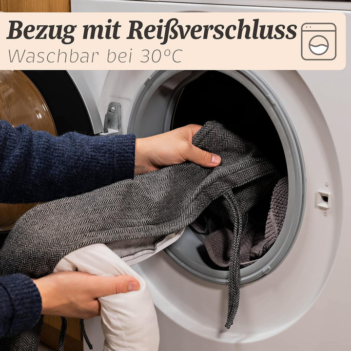 Praknu 2 Stück Zugluftstopper für Fenster bis 120cm - Waschbar - Energiesparend - Extra Lang & Schwe