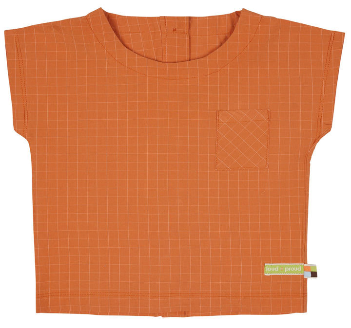 loud + proud Mädchen Feinem Karo, GOTS Zertifiziert Bluse 158-164 Carrot, 158-164 Carrot