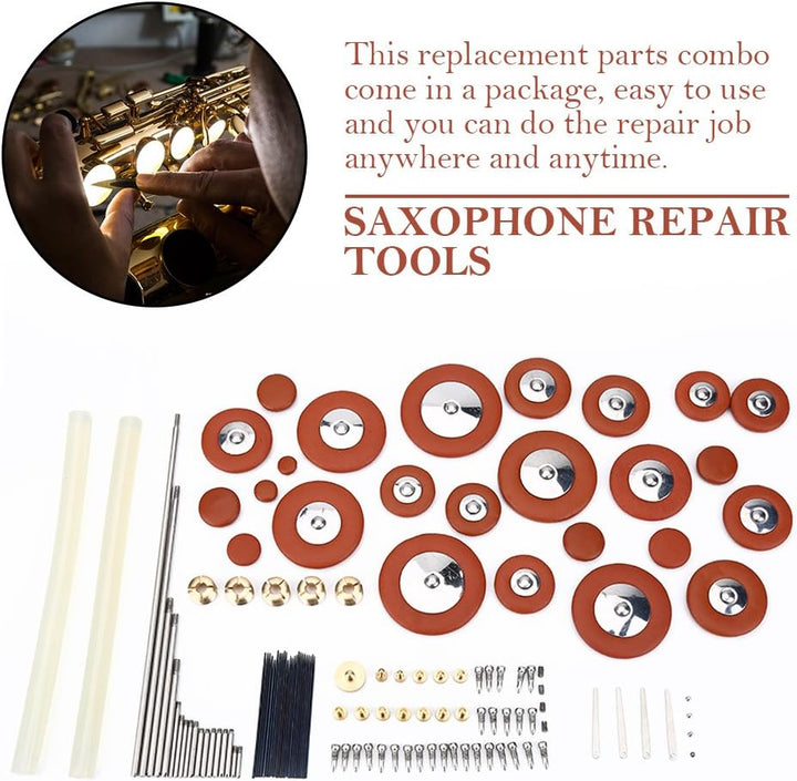 Dilwe Altsaxophon Repair Tools, Alt Sax Musical Instrument Schrauben Pad Mutter DIY Zubehör