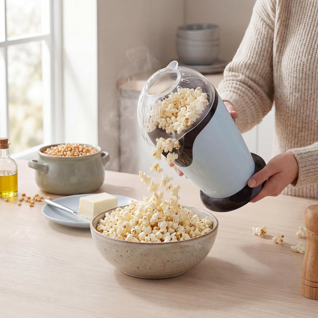 Giles & Posner Elektrische Popcornmaschine – Heissluftzirkulation, Messbecher inklusive, in 3 Minute